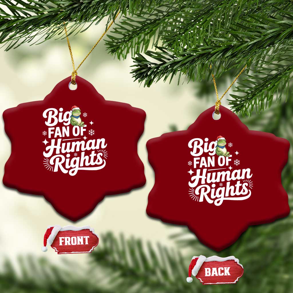 Resist Frog Xmas Ceramic Ornament Big Fan Of Human Rights Political Meme - Wonder Print Shop