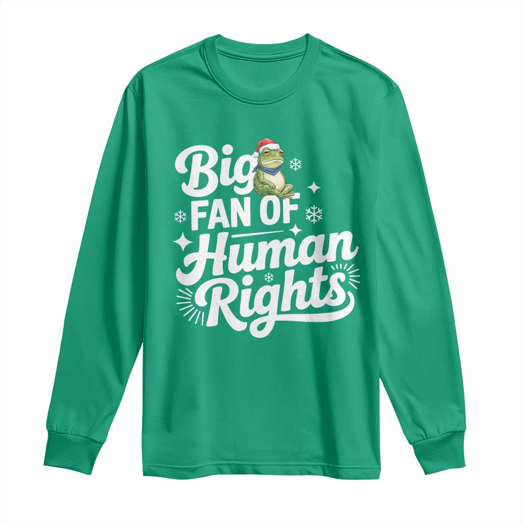 Resist Frog Christmas Long Sleeve Shirt Big Fan Of Human Rights Political Meme - Wonder Print Shop
