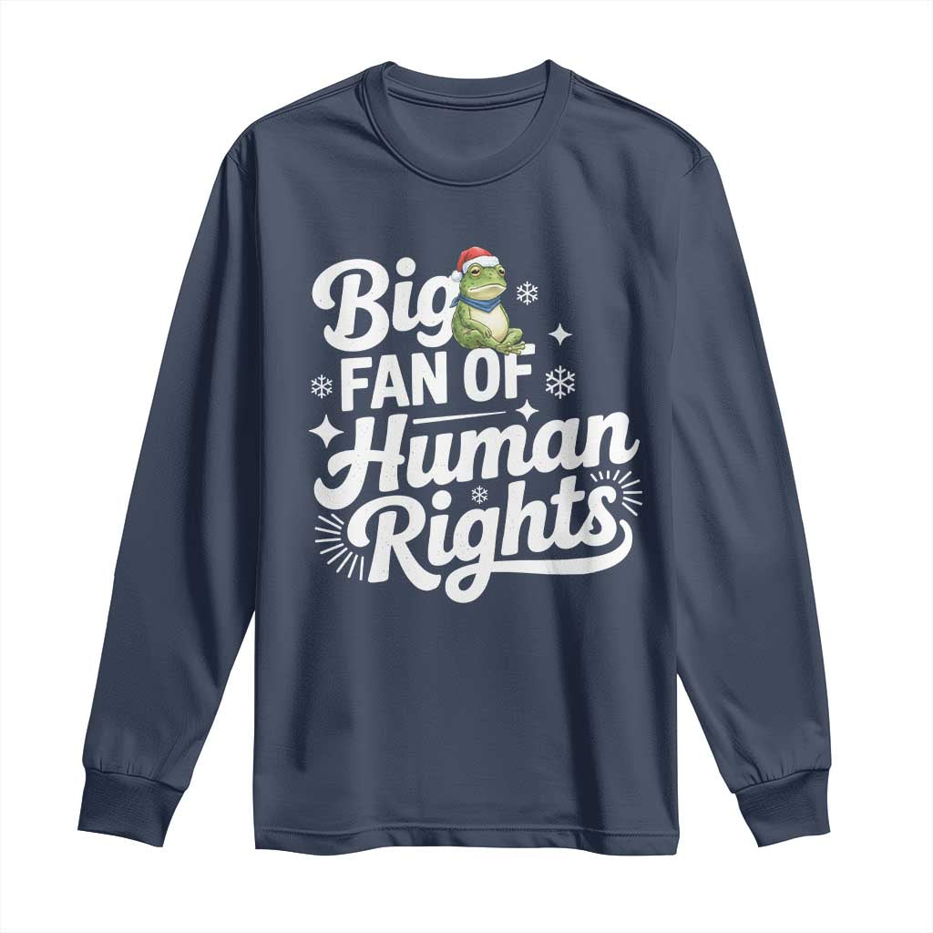 Resist Frog Christmas Long Sleeve Shirt Big Fan Of Human Rights Political Meme - Wonder Print Shop