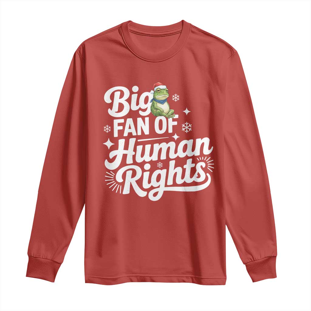 Resist Frog Christmas Long Sleeve Shirt Big Fan Of Human Rights Political Meme - Wonder Print Shop