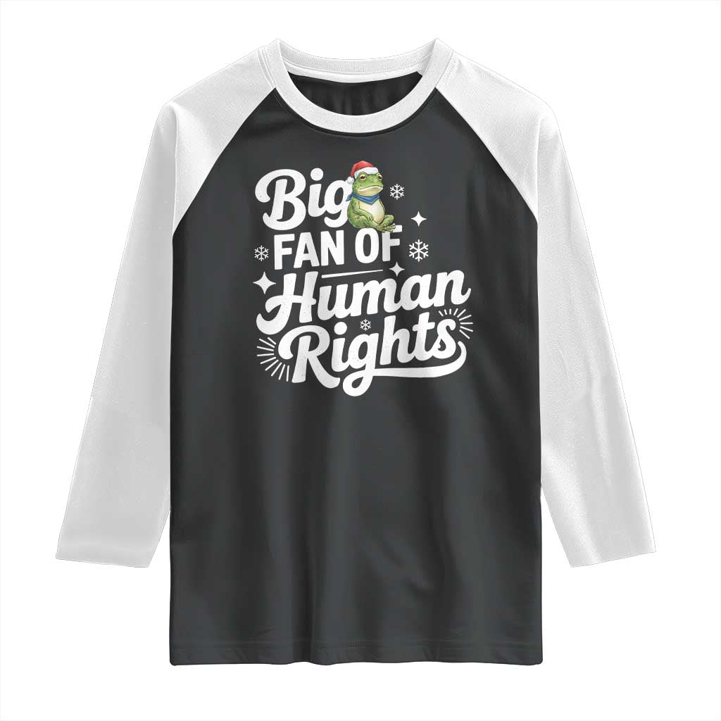 Resist Frog Christmas Raglan Shirt Big Fan Of Human Rights Political Meme - Wonder Print Shop