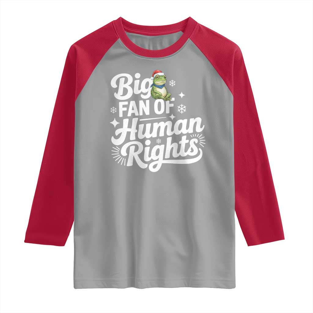 Resist Frog Christmas Raglan Shirt Big Fan Of Human Rights Political Meme - Wonder Print Shop