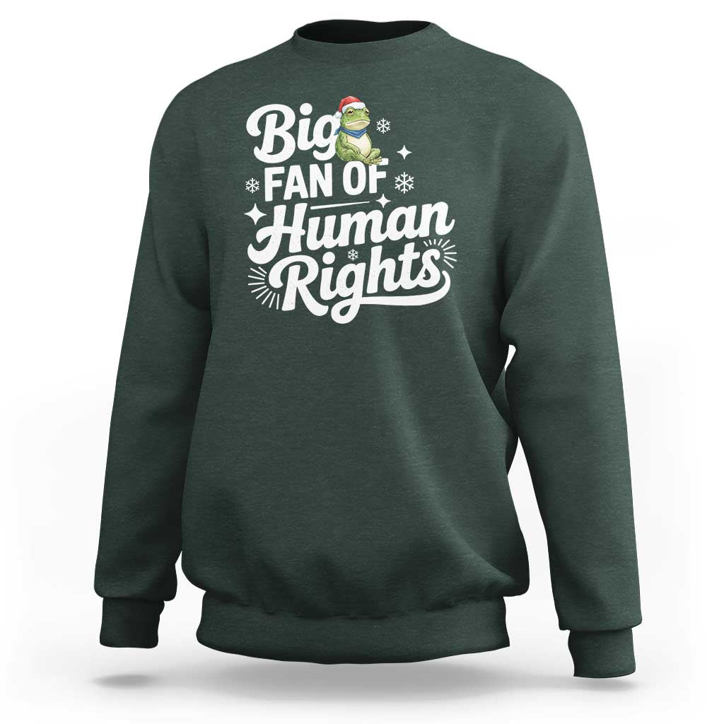 Resist Frog Christmas Sweatshirt Big Fan Of Human Rights Political Meme - Wonder Print Shop