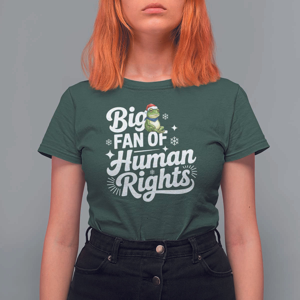 Resist Frog Christmas T Shirt For Women Big Fan Of Human Rights Political Meme - Wonder Print Shop