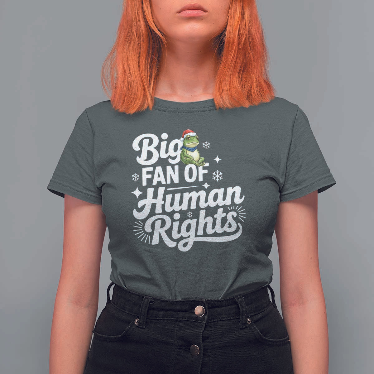 Resist Frog Christmas T Shirt For Women Big Fan Of Human Rights Political Meme - Wonder Print Shop