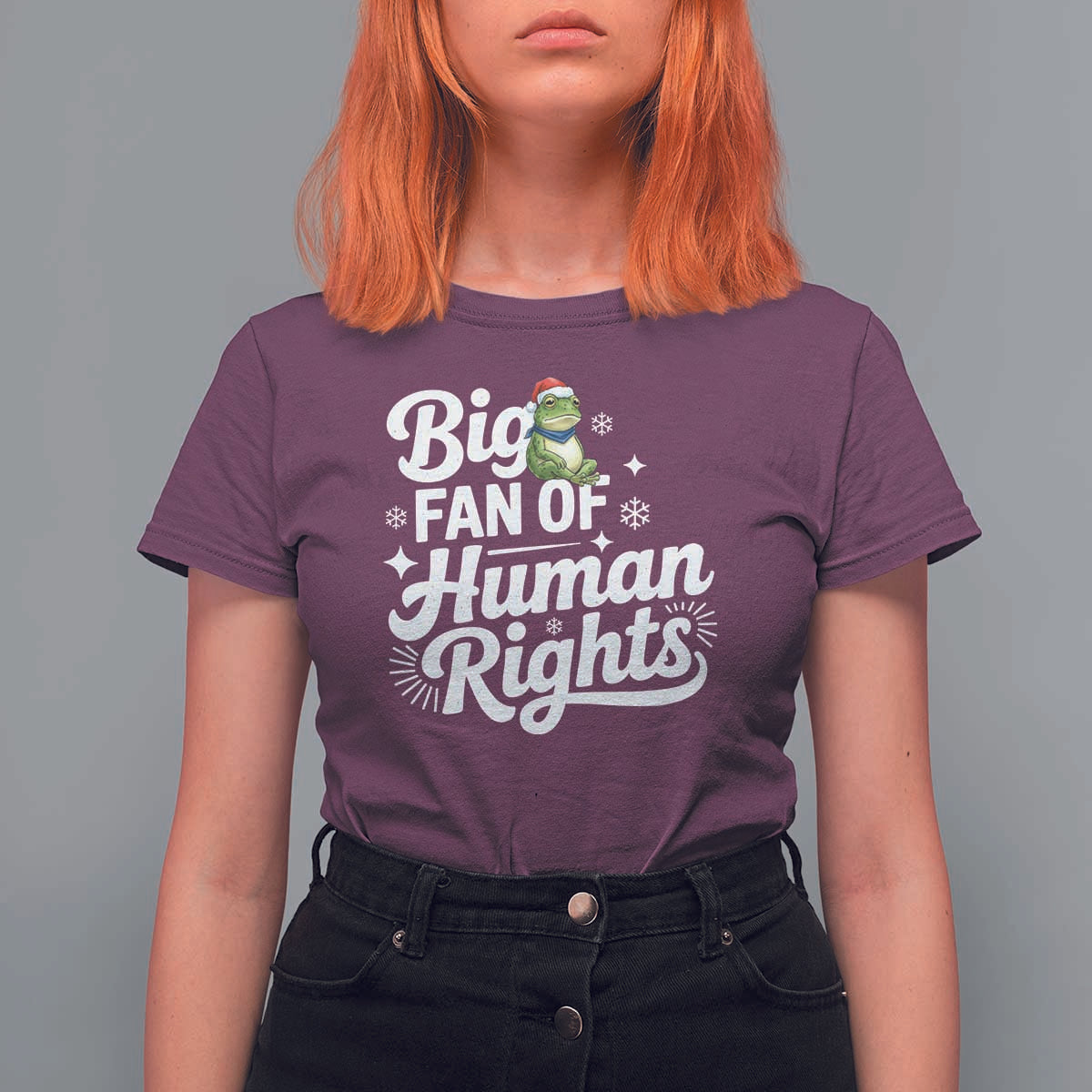 Resist Frog Christmas T Shirt For Women Big Fan Of Human Rights Political Meme - Wonder Print Shop