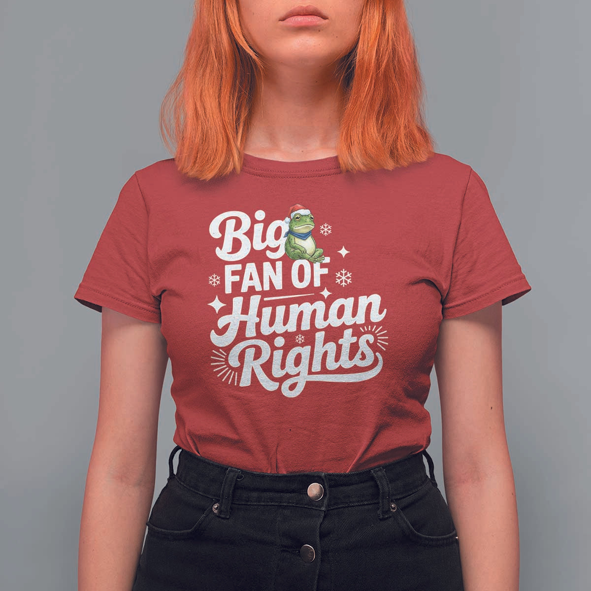 Resist Frog Christmas T Shirt For Women Big Fan Of Human Rights Political Meme - Wonder Print Shop