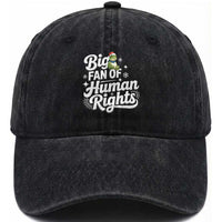 Resist Frog Christmas Washed Cotton Baseball Cap Big Fan Of Human Rights Political Meme