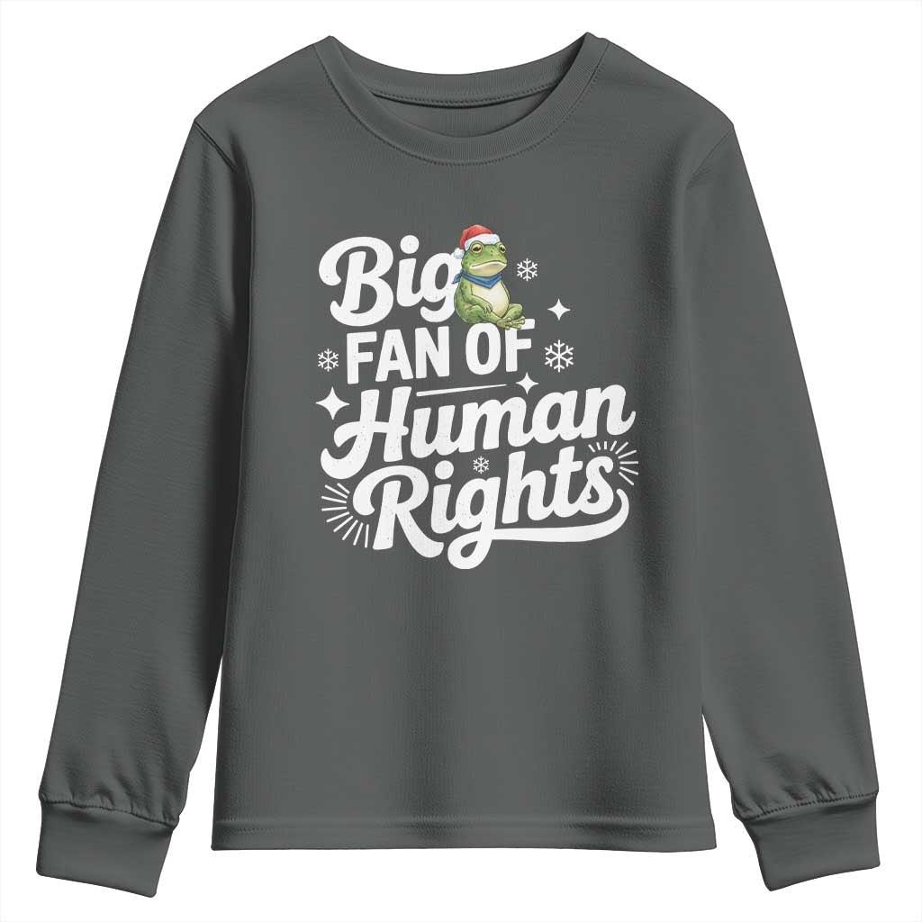 Resist Frog Christmas Youth Sweatshirt Big Fan Of Human Rights Political Meme - Wonder Print Shop
