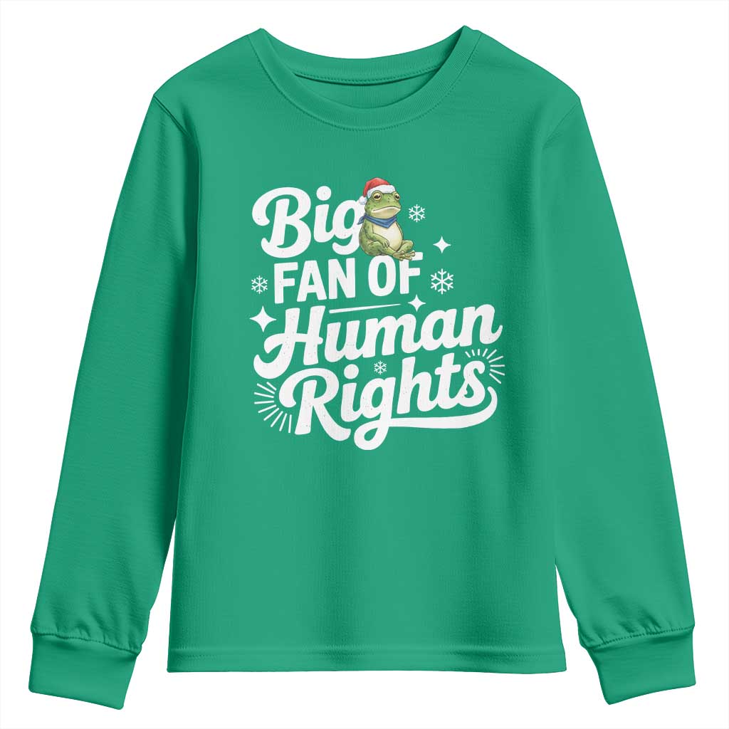 Resist Frog Christmas Youth Sweatshirt Big Fan Of Human Rights Political Meme - Wonder Print Shop