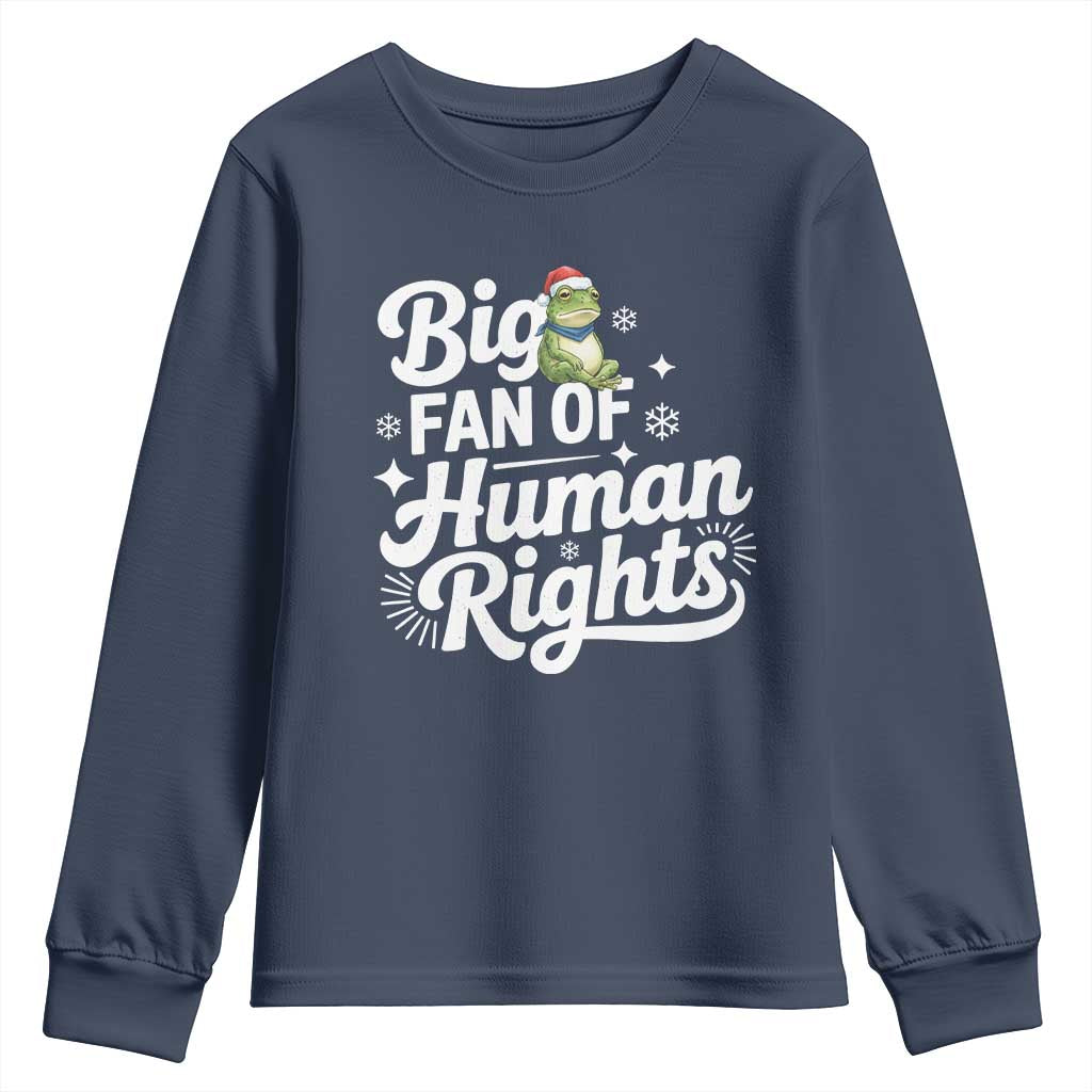 Resist Frog Christmas Youth Sweatshirt Big Fan Of Human Rights Political Meme - Wonder Print Shop