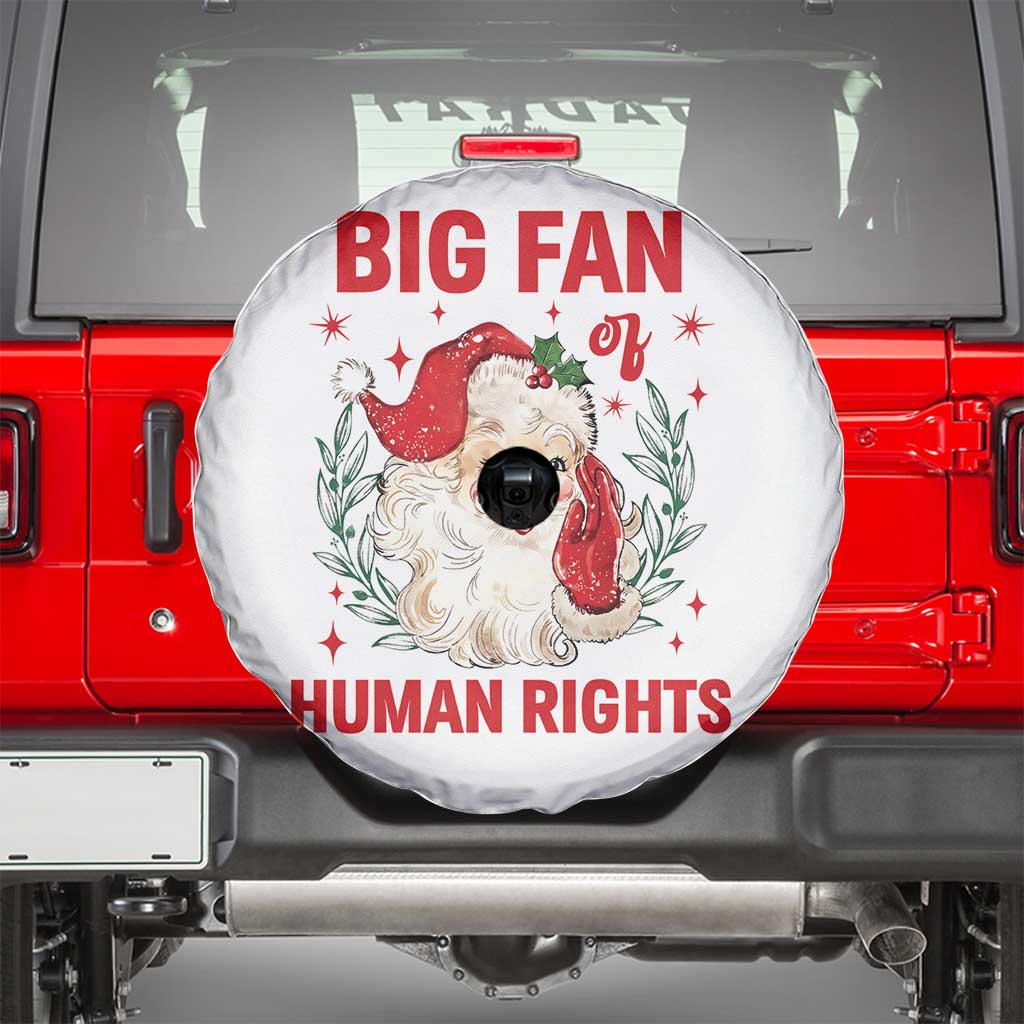 Funny Santa Christmas Spare Tire Cover Big Fan Of Human Rights - Wonder Print Shop