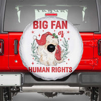 Funny Santa Christmas Spare Tire Cover Big Fan Of Human Rights - Wonder Print Shop