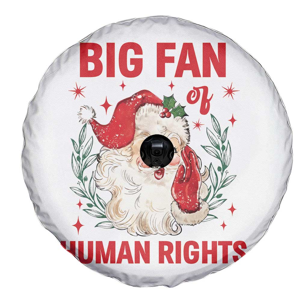 Funny Santa Christmas Spare Tire Cover Big Fan Of Human Rights - Wonder Print Shop