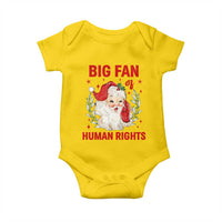 Funny Santa Christmas Baby Onesie Big Fan Of Human Rights - Wonder Print Shop
