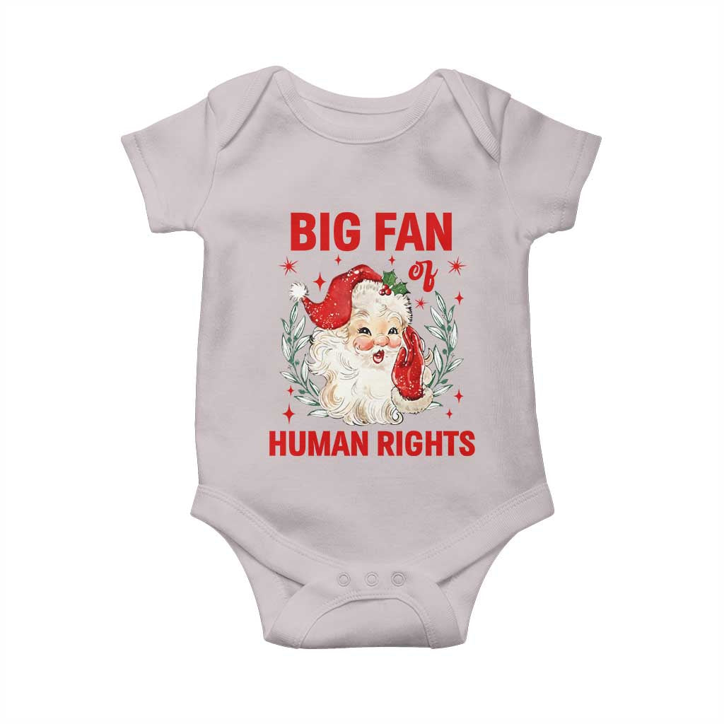 Funny Santa Christmas Baby Onesie Big Fan Of Human Rights - Wonder Print Shop