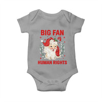 Funny Santa Christmas Baby Onesie Big Fan Of Human Rights - Wonder Print Shop