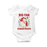 Funny Santa Christmas Baby Onesie Big Fan Of Human Rights - Wonder Print Shop