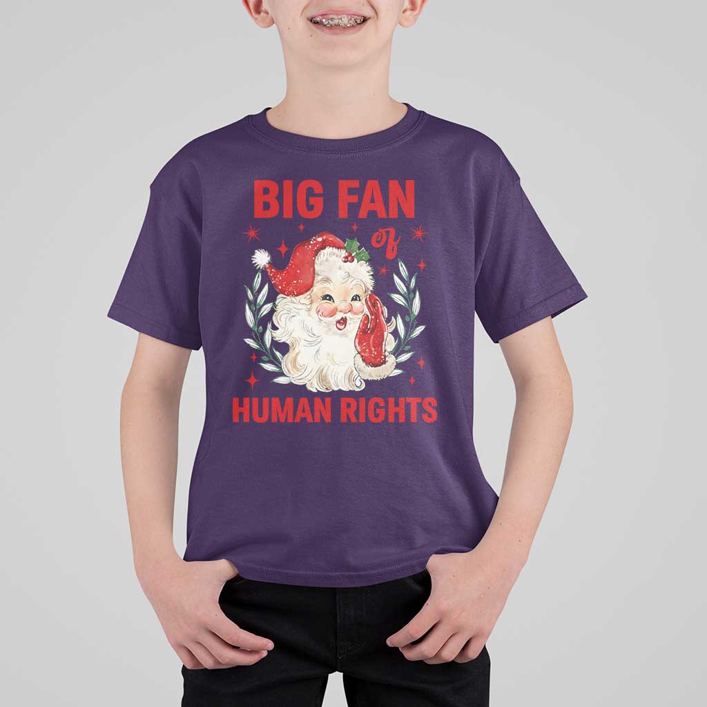 Funny Santa Christmas T Shirt For Kid Big Fan Of Human Rights - Wonder Print Shop
