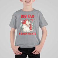 Funny Santa Christmas T Shirt For Kid Big Fan Of Human Rights - Wonder Print Shop