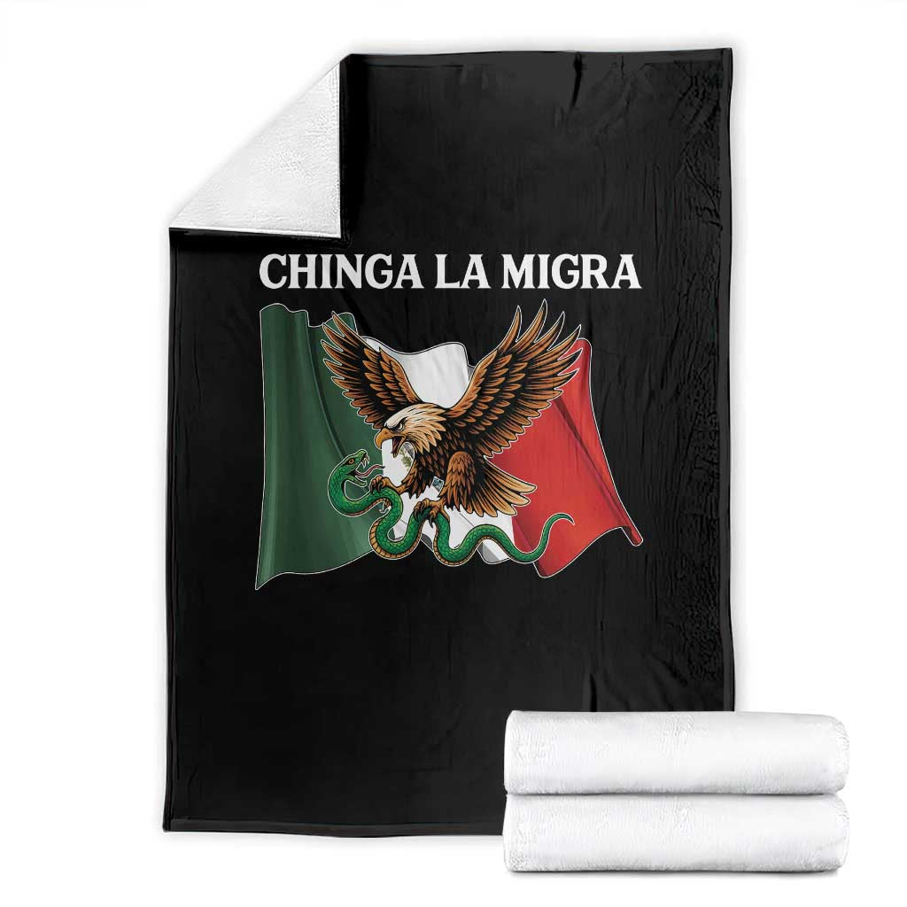 Immigration Rights Protest Throw Blanket Chinga La Migra Anti Fascism - Wonder Print Shop