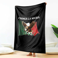 Immigration Rights Protest Throw Blanket Chinga La Migra Anti Fascism - Wonder Print Shop