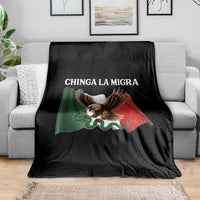 Immigration Rights Protest Throw Blanket Chinga La Migra Anti Fascism - Wonder Print Shop
