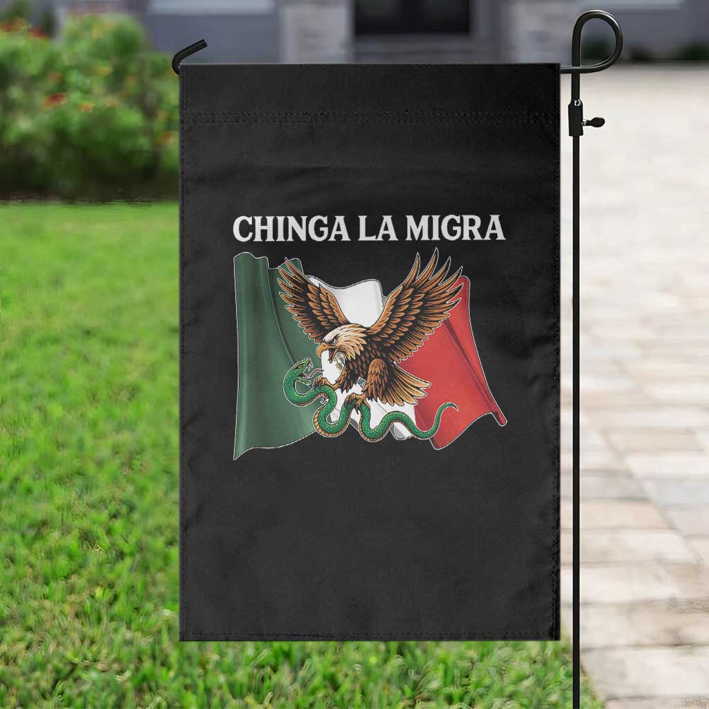 Immigration Rights Protest Garden Flag Chinga La Migra Anti Fascism - Wonder Print Shop