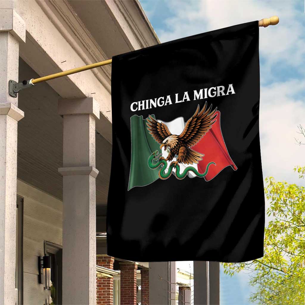 Immigration Rights Protest Garden Flag Chinga La Migra Anti Fascism - Wonder Print Shop
