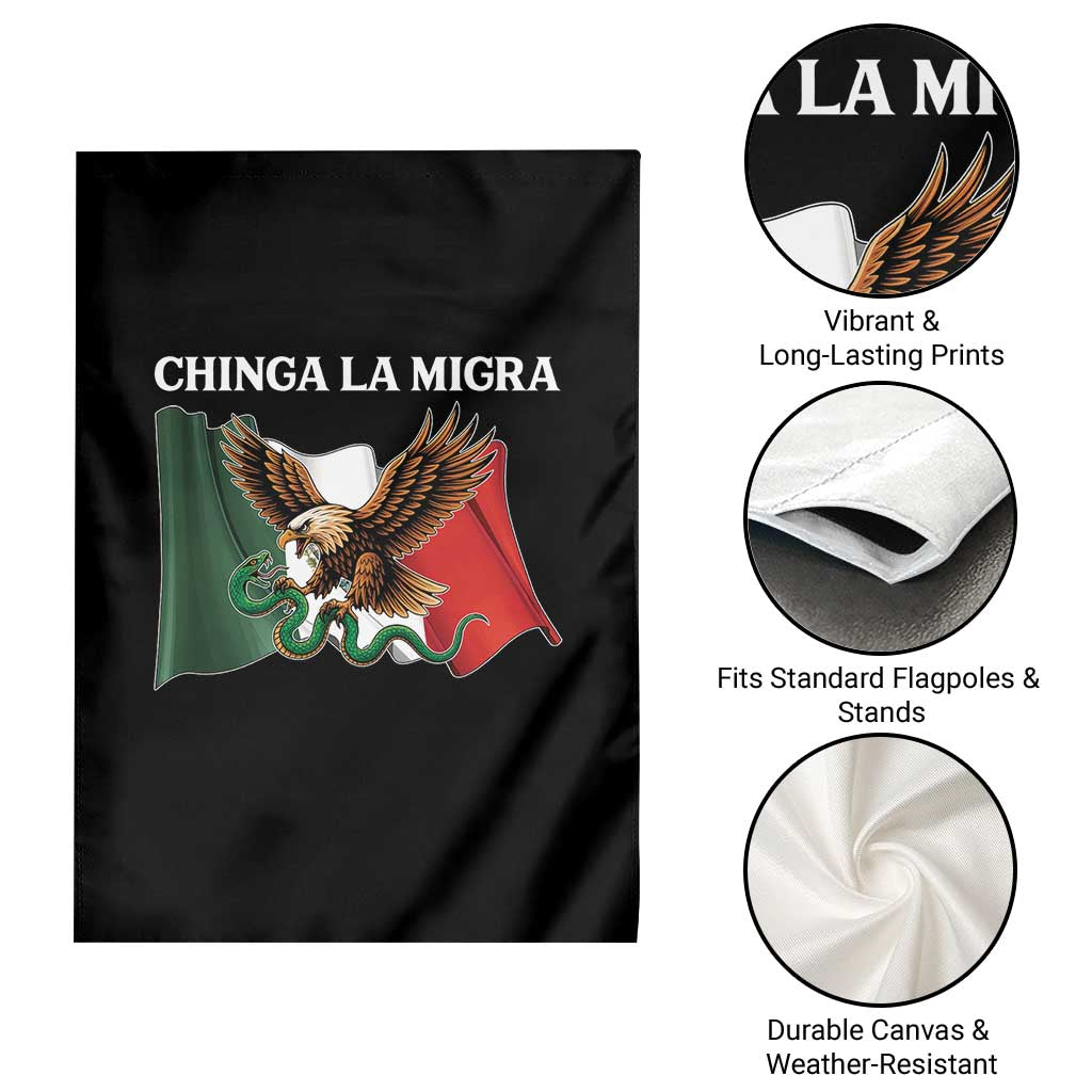 Immigration Rights Protest Garden Flag Chinga La Migra Anti Fascism - Wonder Print Shop