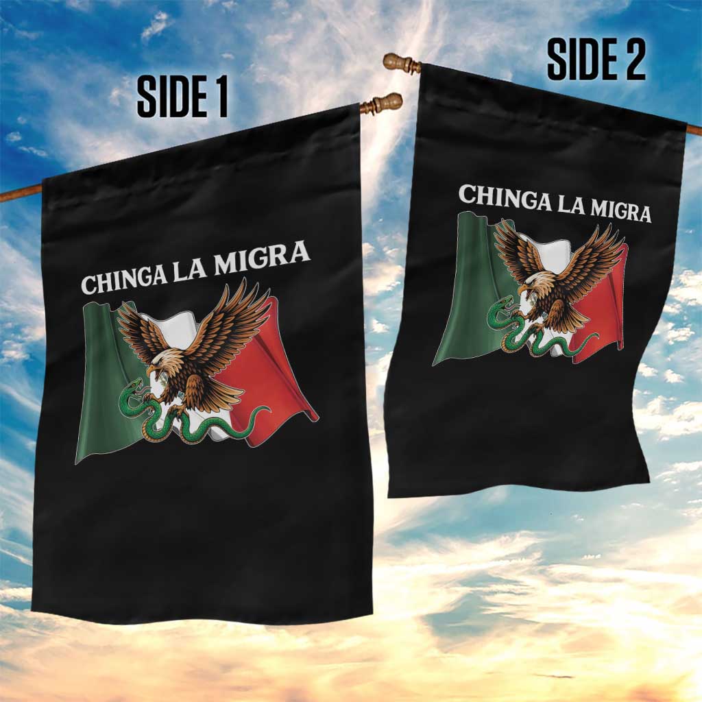 Immigration Rights Protest Garden Flag Chinga La Migra Anti Fascism - Wonder Print Shop