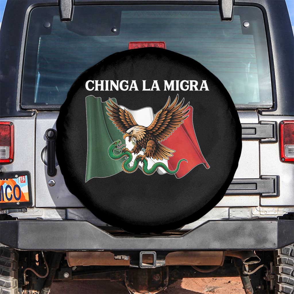 Immigration Rights Protest Spare Tire Cover Chinga La Migra Anti Fascism - Wonder Print Shop
