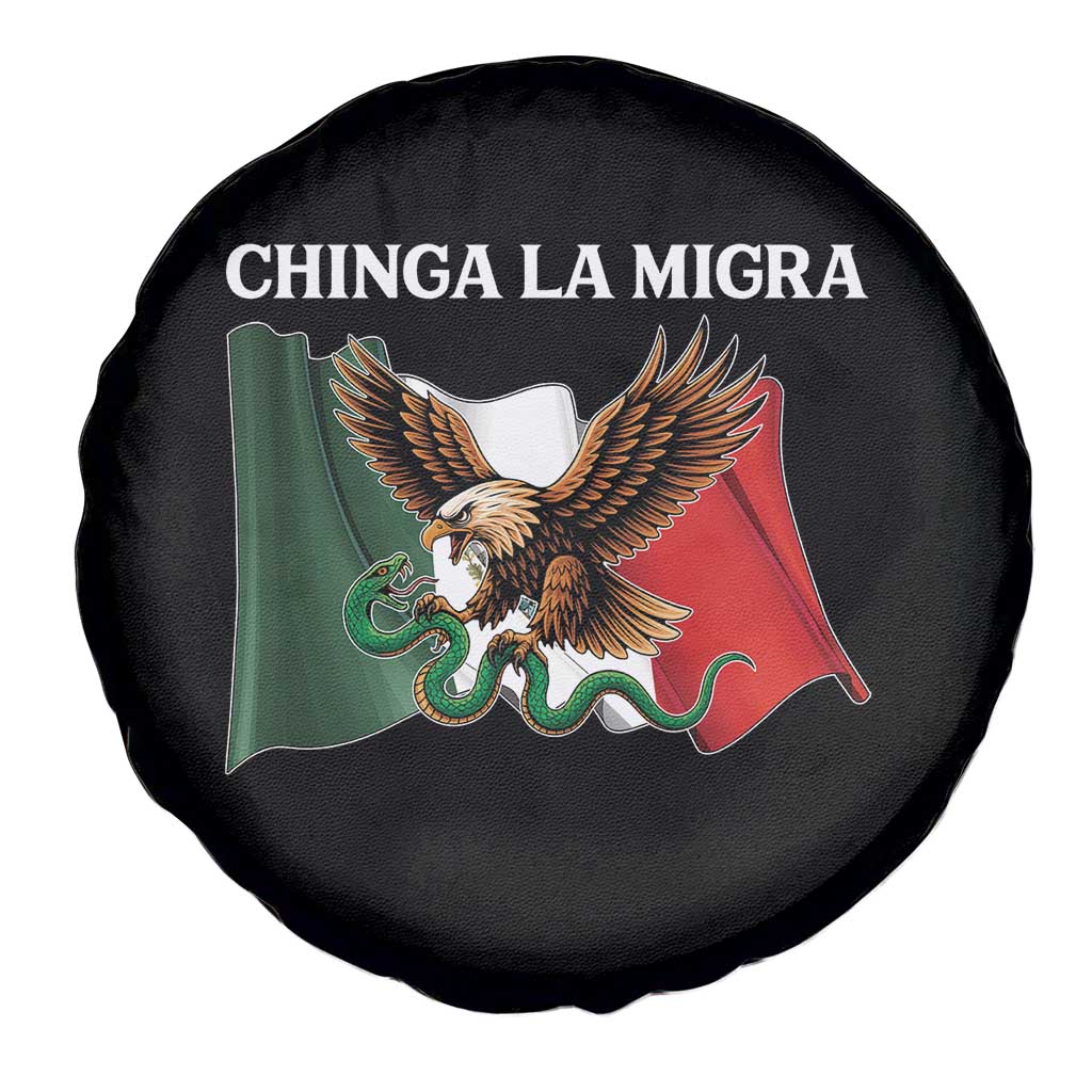 Immigration Rights Protest Spare Tire Cover Chinga La Migra Anti Fascism - Wonder Print Shop