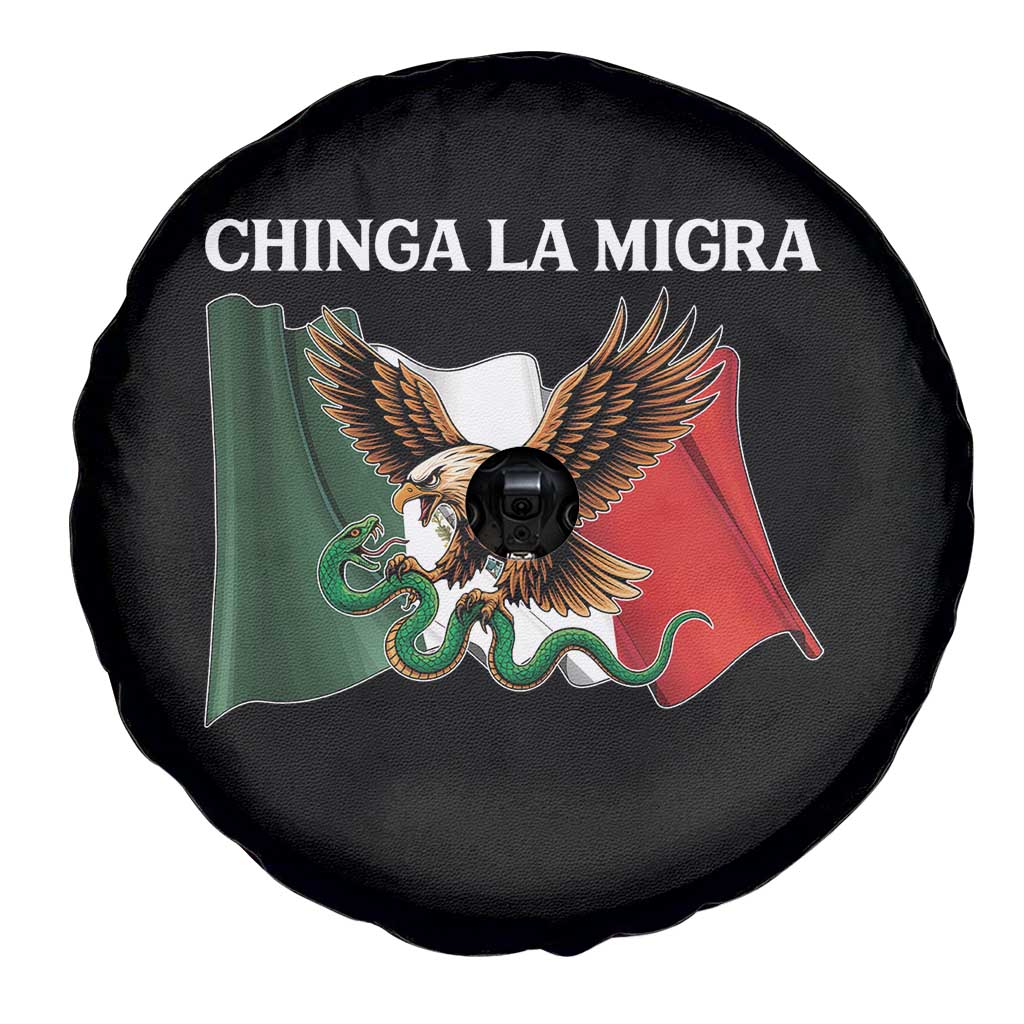 Immigration Rights Protest Spare Tire Cover Chinga La Migra Anti Fascism - Wonder Print Shop
