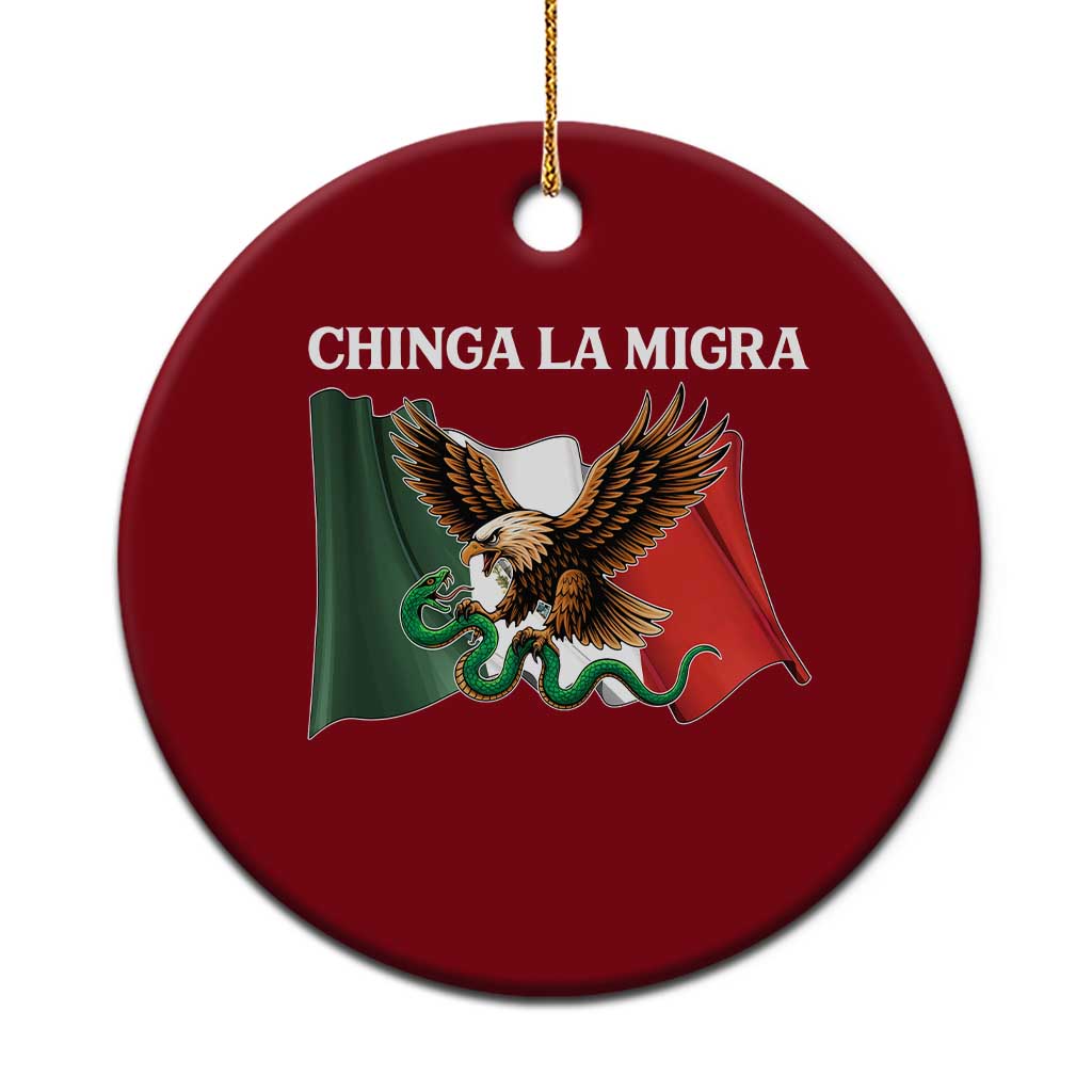 Chinga La Migra Ceramic Ornament Immigration Rights Anti Fascism Protest - Wonder Print Shop