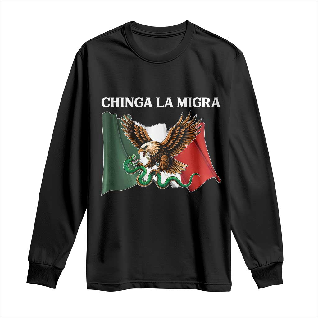 Chinga La Migra Long Sleeve Shirt Immigration Rights Anti Fascism Protest - Wonder Print Shop
