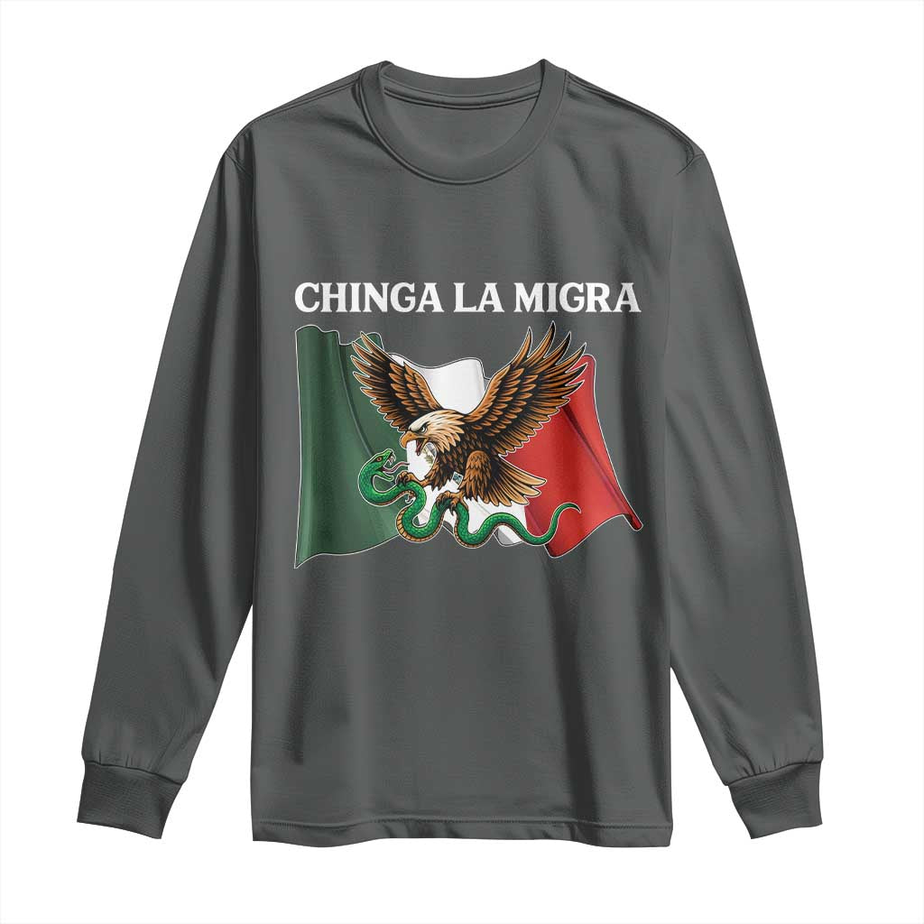 Chinga La Migra Long Sleeve Shirt Immigration Rights Anti Fascism Protest - Wonder Print Shop