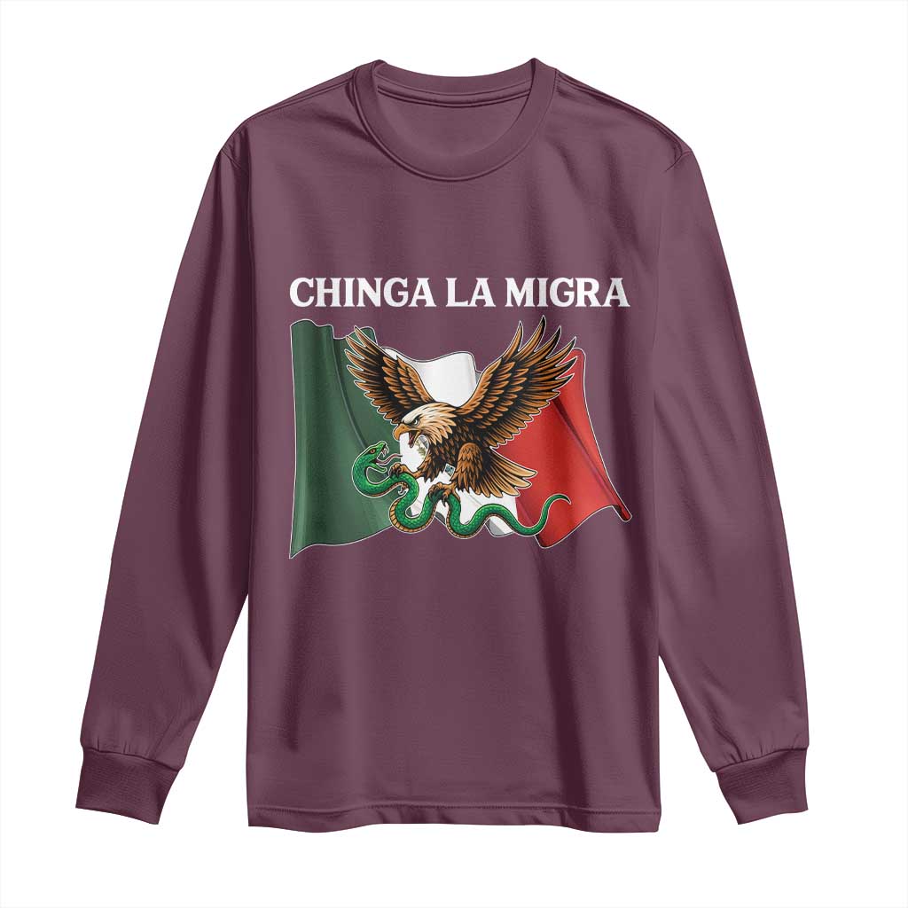 Chinga La Migra Long Sleeve Shirt Immigration Rights Anti Fascism Protest - Wonder Print Shop