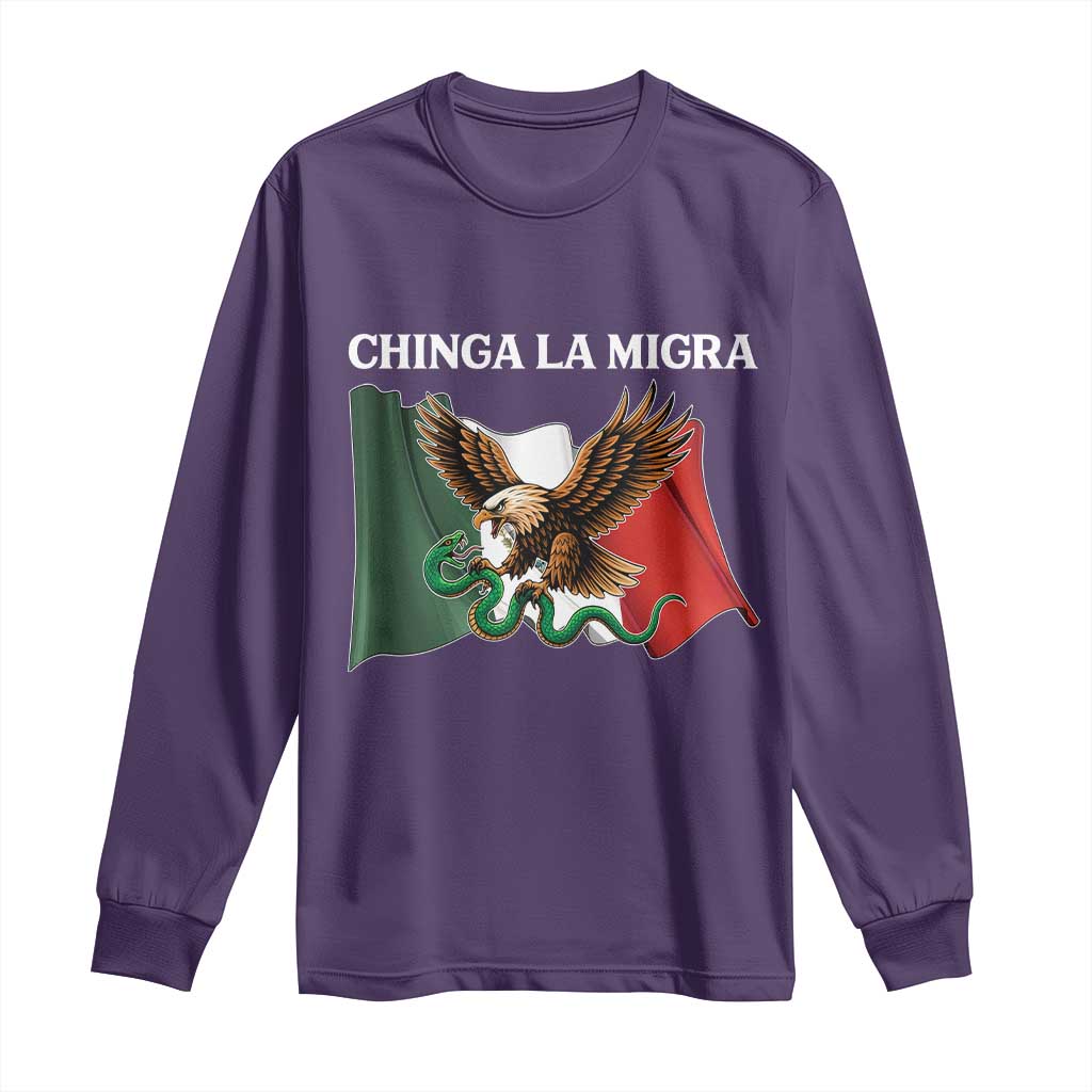 Chinga La Migra Long Sleeve Shirt Immigration Rights Anti Fascism Protest - Wonder Print Shop