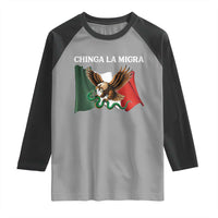 Chinga La Migra Raglan Shirt Immigration Rights Anti Fascism Protest - Wonder Print Shop