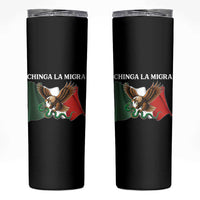 Immigration Rights Protest Skinny Tumbler Chinga La Migra Anti Fascism - Wonder Print Shop