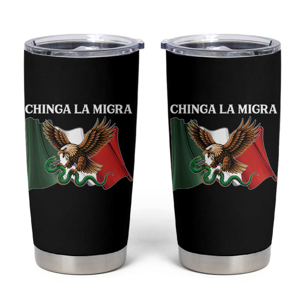 Immigration Rights Protest Tumbler Cup Chinga La Migra Anti Fascism - Wonder Print Shop