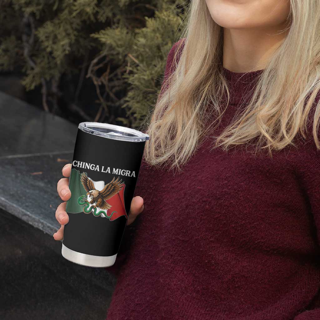 Immigration Rights Protest Tumbler Cup Chinga La Migra Anti Fascism - Wonder Print Shop