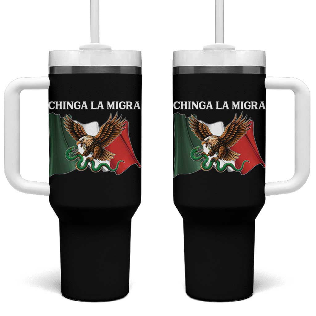 Immigration Rights Protest Tumbler With Handle Chinga La Migra Anti Fascism - Wonder Print Shop