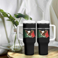 Immigration Rights Protest Tumbler With Handle Chinga La Migra Anti Fascism - Wonder Print Shop