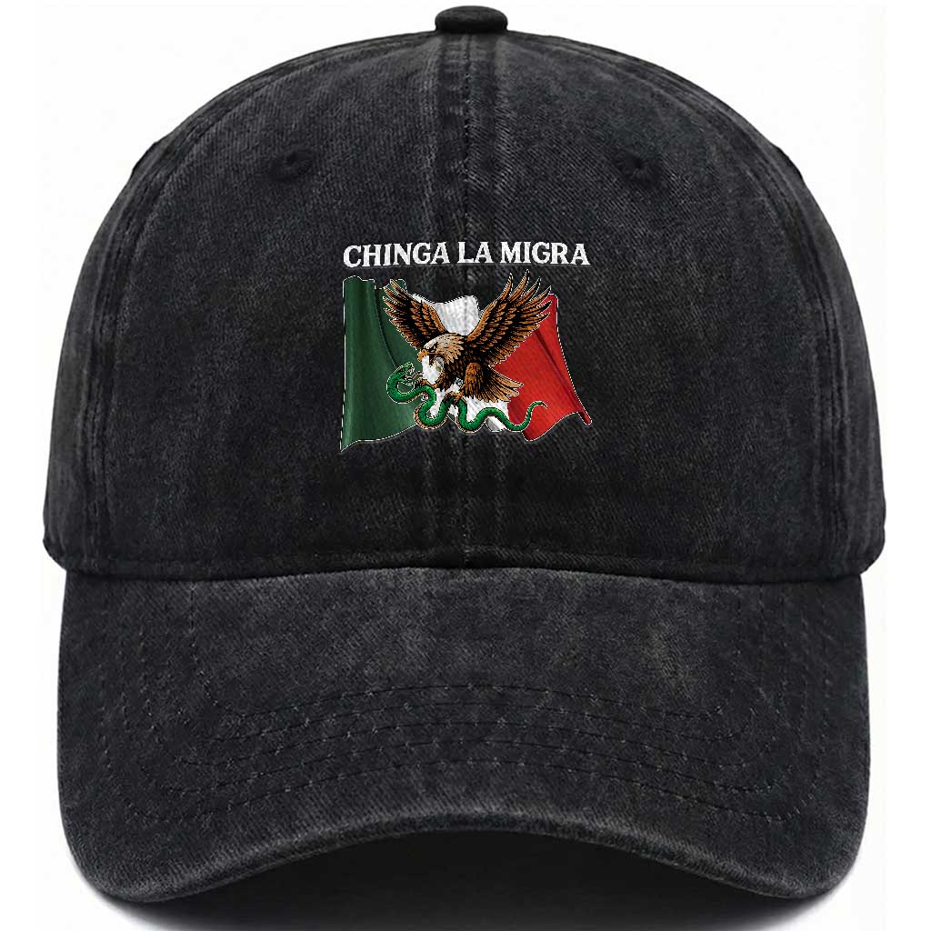 Immigration Rights Protest Washed Cotton Baseball Cap Chinga La Migra Anti Fascism