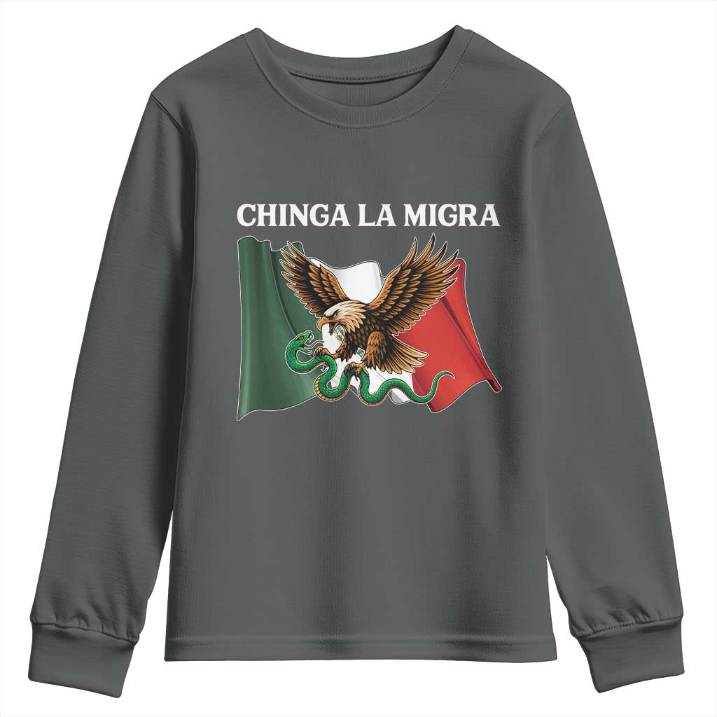 Chinga La Migra Youth Sweatshirt Immigration Rights Anti Fascism Protest - Wonder Print Shop
