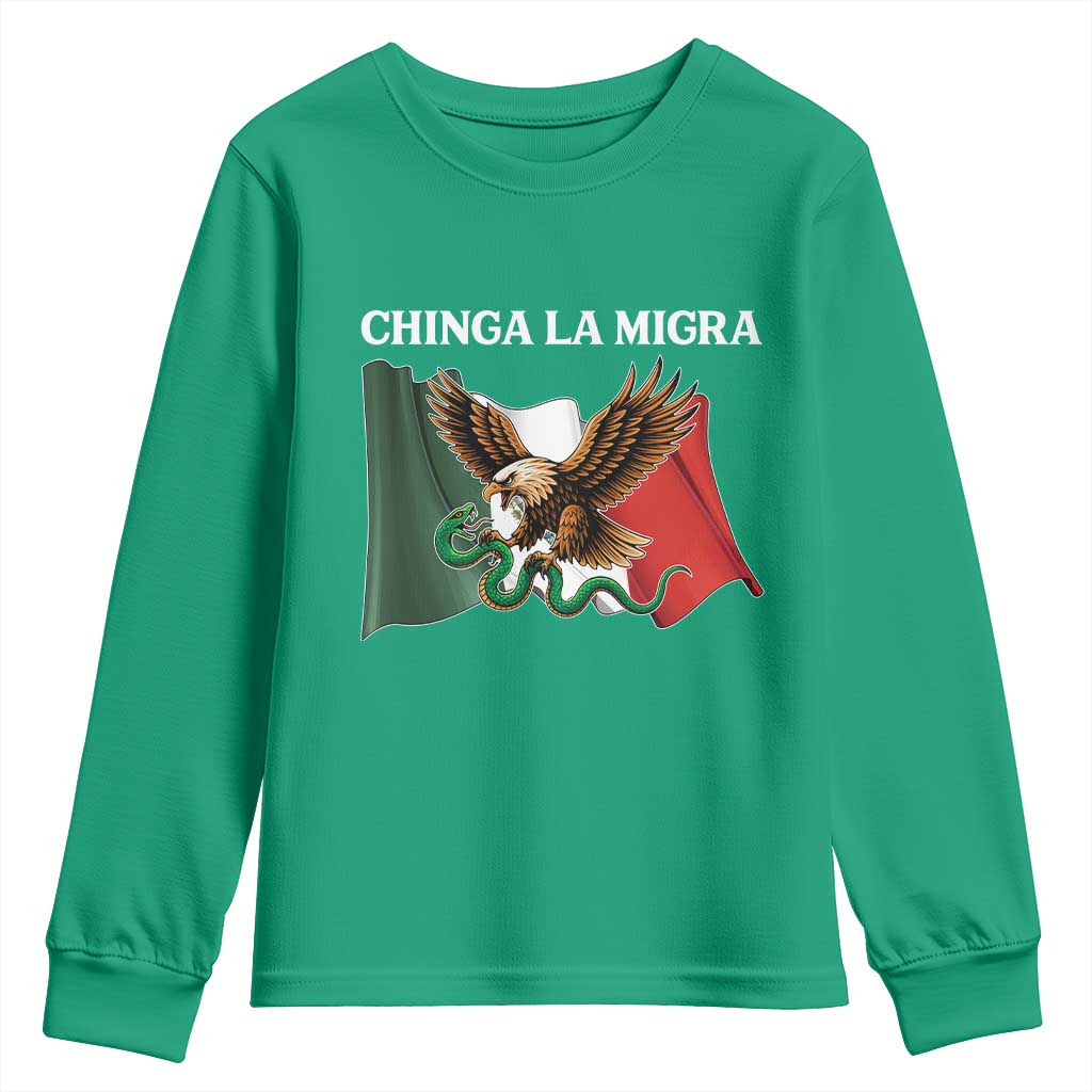 Chinga La Migra Youth Sweatshirt Immigration Rights Anti Fascism Protest - Wonder Print Shop