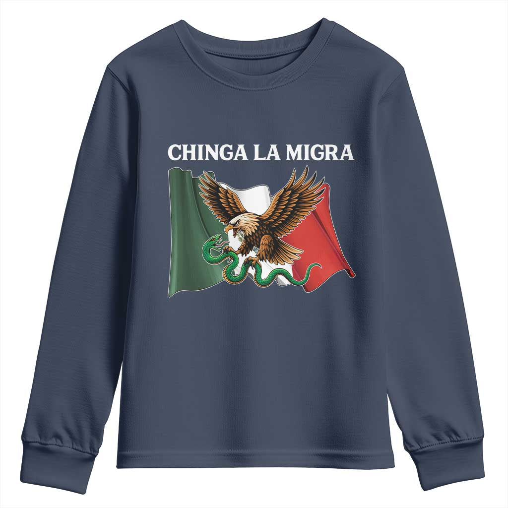 Chinga La Migra Youth Sweatshirt Immigration Rights Anti Fascism Protest - Wonder Print Shop