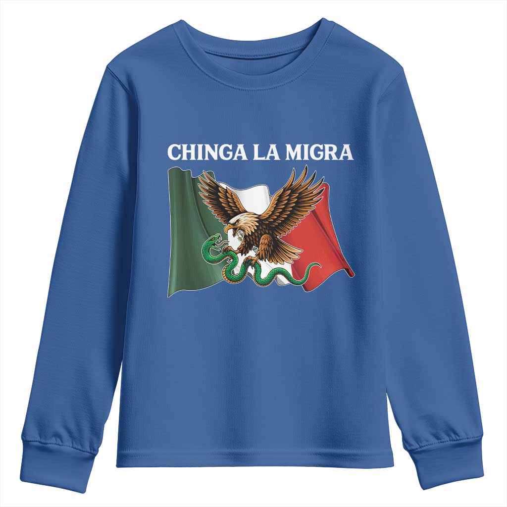 Chinga La Migra Youth Sweatshirt Immigration Rights Anti Fascism Protest - Wonder Print Shop